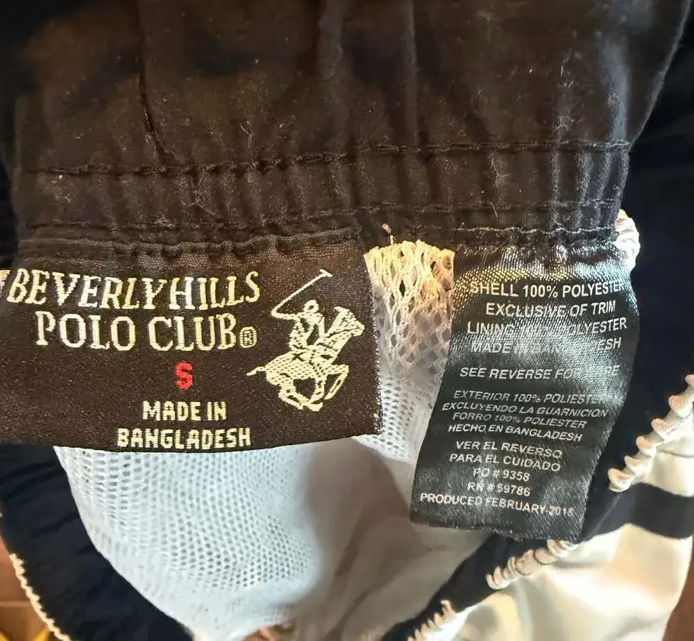 Beverly Hills Polo Club Men's Cargo Swim Trunks with Side Pockets